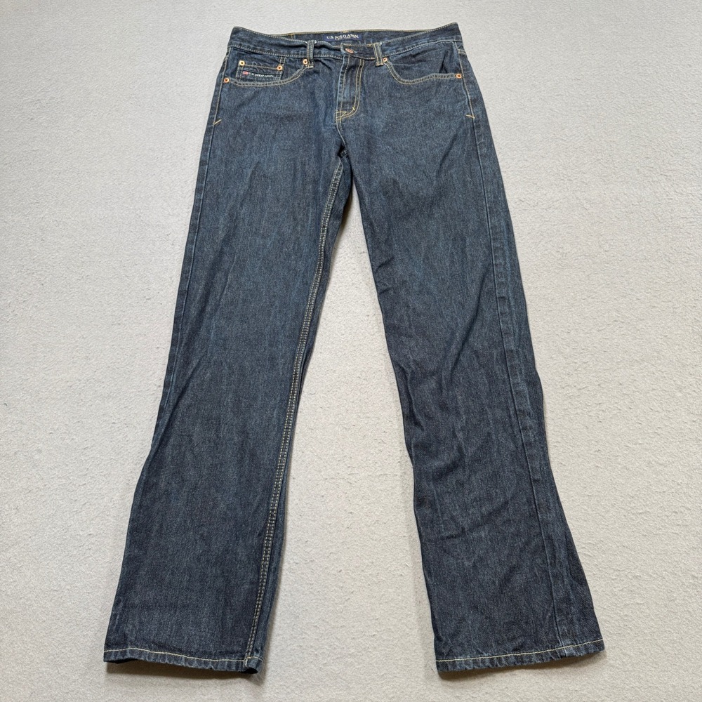 U.S. Polo Assn. Jeans Men's 32x32 Blue Indigo Wash Denim Straight Leg Workwear